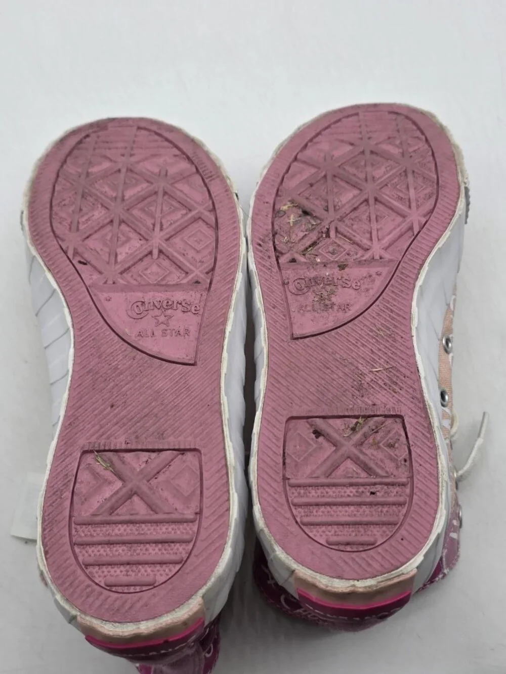 Converse Not A Chuck Shoes Kids Size 7 Pink Canvas High Top Sneakers 272574C